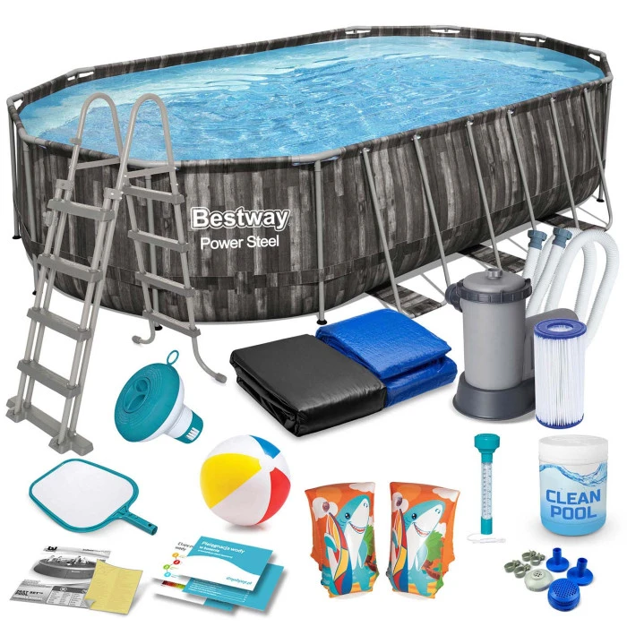 Басейн каркасний 18в1 Bestway 5611R 610 х 366 х 122 см