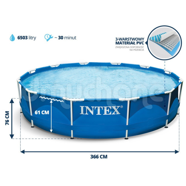 Басейн каркасний 6в1 INTEX 28210 366 x 76 см