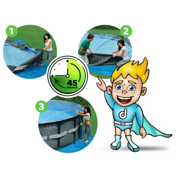 Бассейн каркасный 20в1 Intex 26326 488 х 122 см с самокатом Soke GO