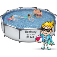 Бассейн каркасный 4в1 Bestway 56406 Steel Pro 305 см