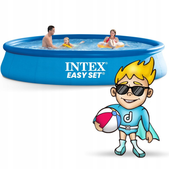 Бассейн надувной 15в1 Intex 28158, 457 х 84 см