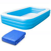 Басейн надувний прямокутний 2в1 Bestway 54009, 305 x 183 x 56 см