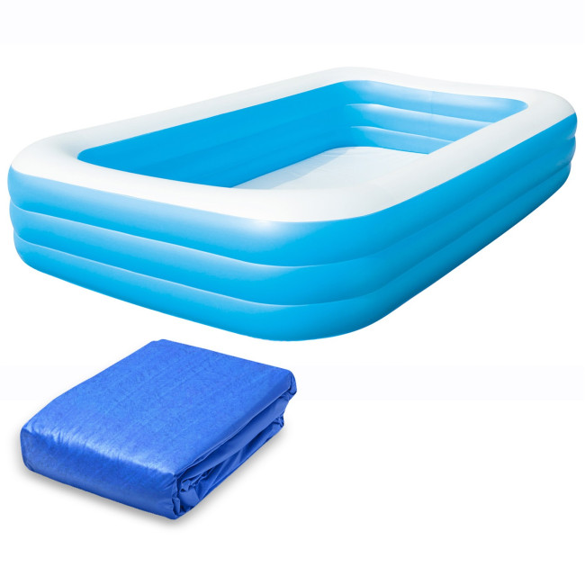 Бассейн надувной прямоугольный 2в1 Bestway 54009, 305 x 183 x 56 см