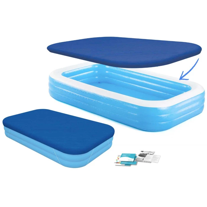 Бассейн надувной прямоугольный 2в1 Bestway 54009, 305 x 183 x 56 см