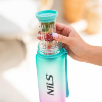 Трехтановая бутылка NILS EXTREME NCD04 зелено-розовый