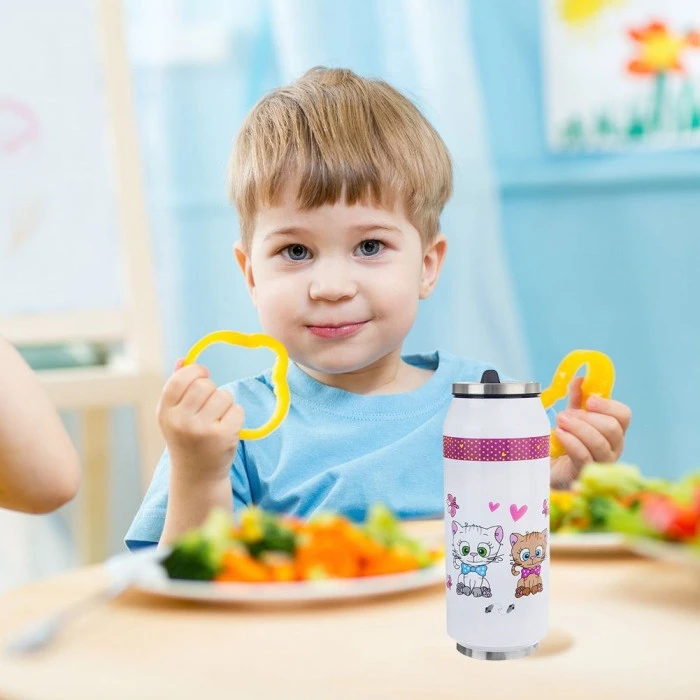 Термокружка Orion Kitten 400 мл, разноцветная