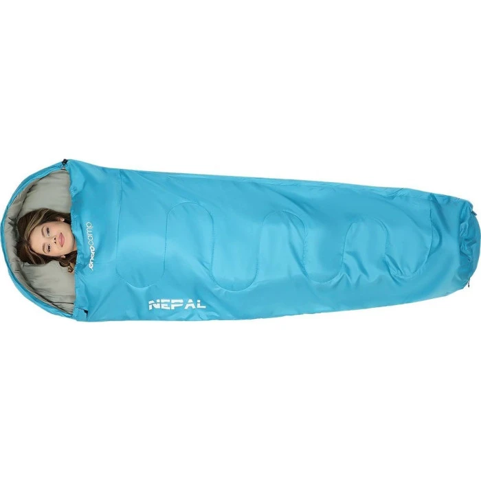 Спальник туристичний компресійний ENERO CAMP, 210x80х50 cм, синій