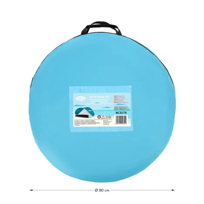 Пляжний намет NILS CAMP POP UP NC3174 бірюзово-сірий
