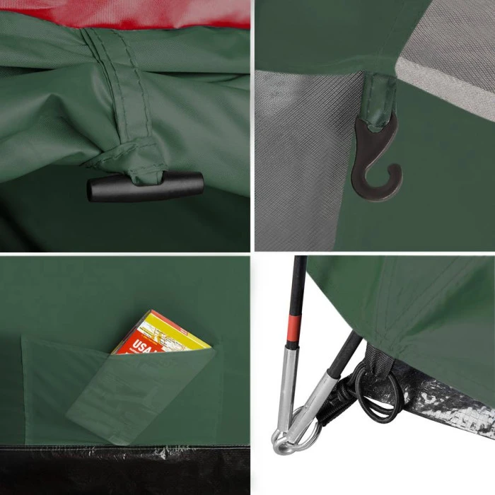 Кемпинговая палатка NILS CAMP NC6013 ROCKER красно-зеленый