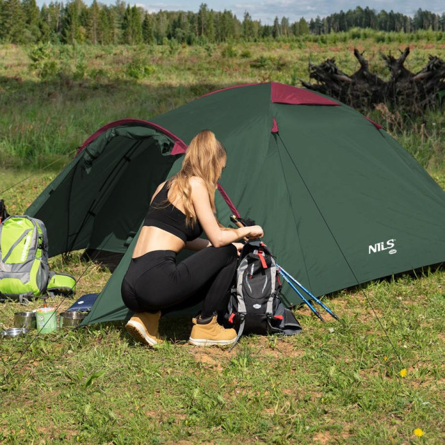 Кемпинговая палатка NILS CAMP NC6013 ROCKER красно-зеленый