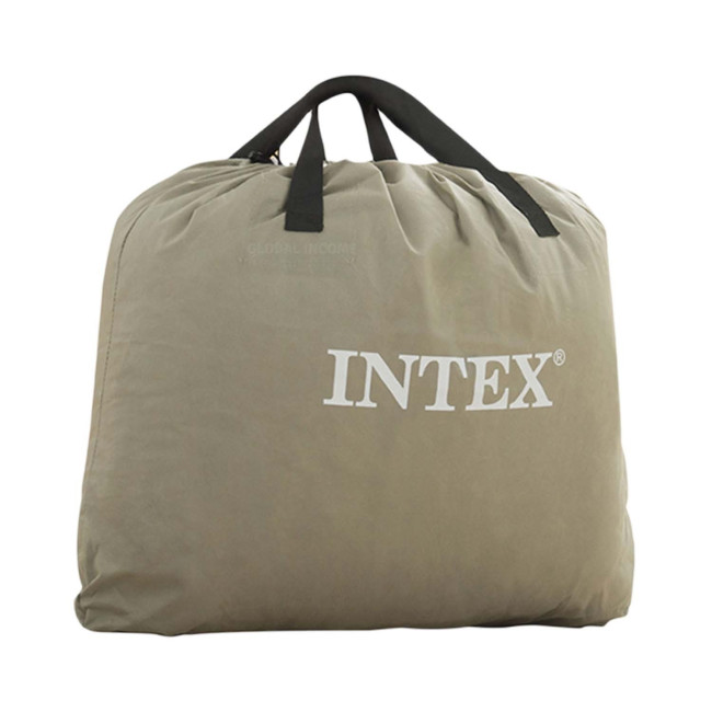 Матрас надувной Intex 64414ND со встроенным электронасосом 203x152 см, черно-серый