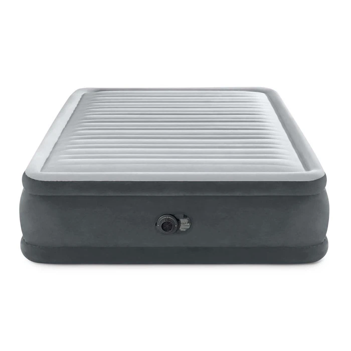 Матрац надувний Intex 64414ND з вбудованим електронасосом 203x152 см, чорно-сірий