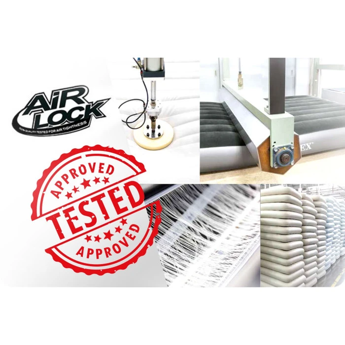 Матрас надувной Intex 64109 203х152х25 см серо-зеленый.