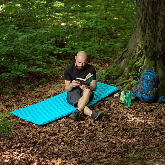 Килимок туристичний NILS CAMP NC4007, 240 х 60 х 5 см - блакитний