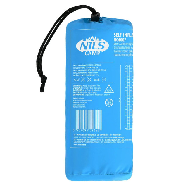 Коврик туристический NILS CAMP NC4007, 240 х 60 х 5 см - голубой