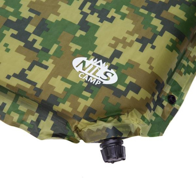 Самонадувающийся мат NILS CAMP NC4050, 185 х 65 х 5 см, камуфляжный