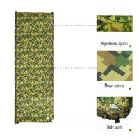 Самонадувающийся мат NILS CAMP NC4050, 185 х 65 х 5 см, камуфляжный