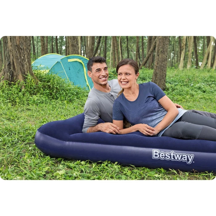 Матрац надувний Bestway 67225 з вбудованим насосом 191 x 137 см, синій