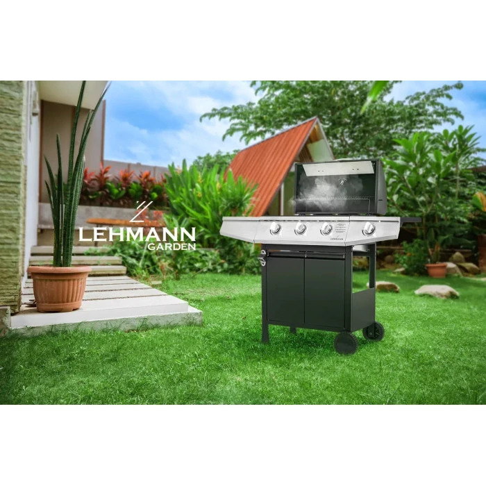 Газовий садовий гриль Lehmann Texas 2 кВт 33,5 см x 53 см