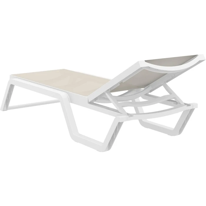 Шезлонг Siesta Rio, бело-бежевый