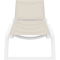 Шезлонг Siesta Rio, біло-бежевий