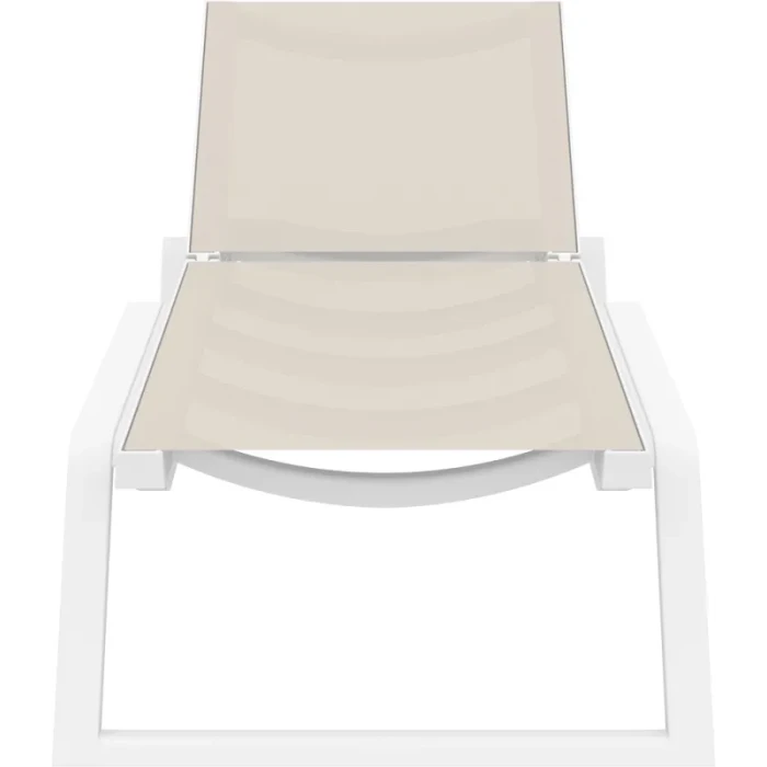 Шезлонг Siesta Rio, бело-бежевый