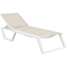 Шезлонг Siesta Rio, бело-бежевый