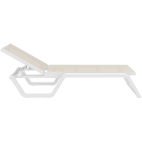 Шезлонг Siesta Rio, біло-бежевий