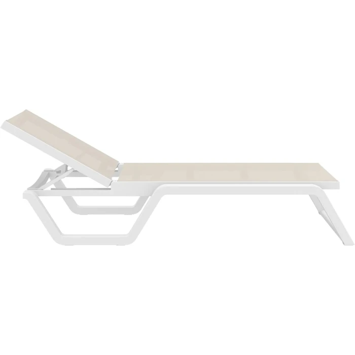 Шезлонг Siesta Rio, бело-бежевый