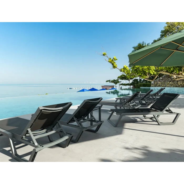 Шезлонг Siesta Rio, бело-бежевый