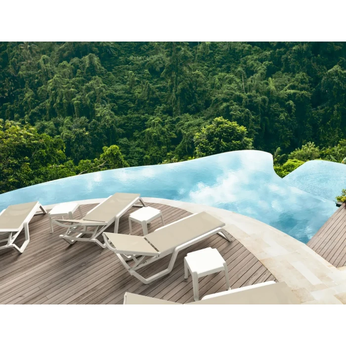 Шезлонг Siesta Rio, бело-бежевый