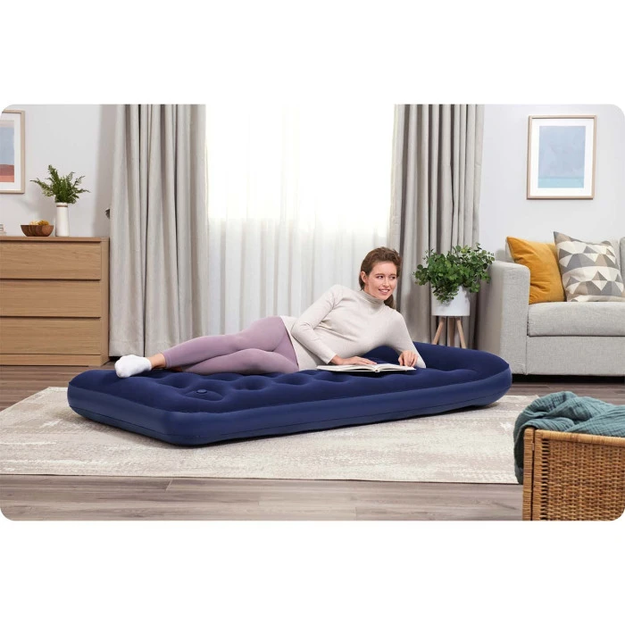 Матрац надувний Bestway 67224 з вбудованим насосом 188x99 см, синій