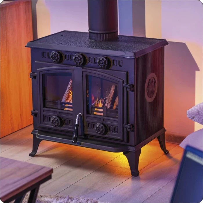 Дров'яна піч-камін чавунна Thunder Atar 10кВт