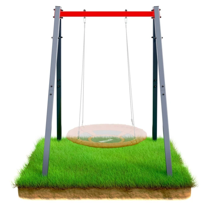 Каркас для гойдалки K-SPORT КSОZ016, 164 х 140 х 206 см - червоно-сірий