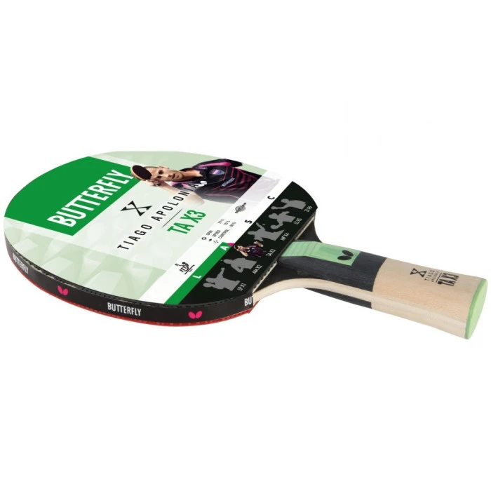 Ракетка для настільного тенісу BUTTERFLY Tiago Apolonia X3, чорно-червона