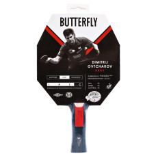 Ракетка для настольного тенниса BUTTERFLY Ovtcharov Ruby, черно-красная.