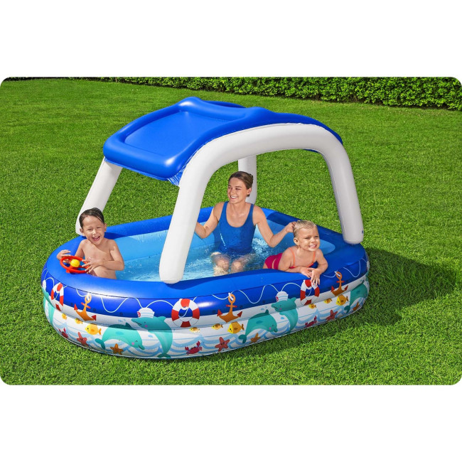 Бассейн надувной детский Bestway 54370 213x155x132 см