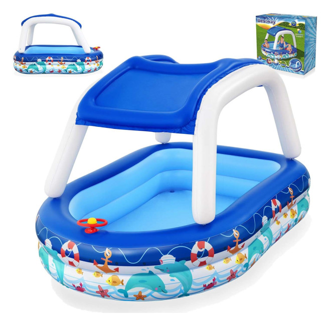Бассейн надувной детский Bestway 54370 213x155x132 см