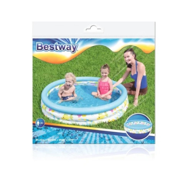 Басейн надувний дитячий Рибки Bestway 51226 122х25 см