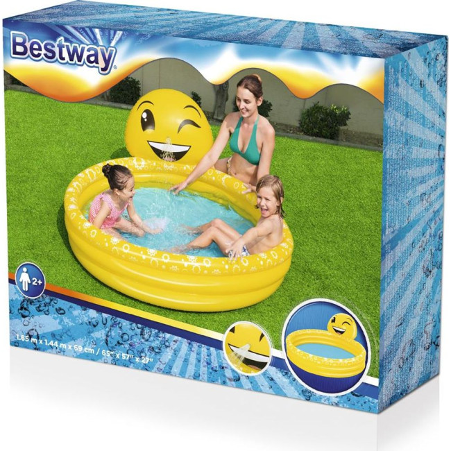 Басейн надувний дитячий Смайлик Bestway 53081 165x144х69 см