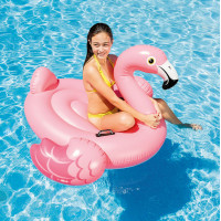 Пліт надувний пляжний з ручками INTEX 57558 Фламінго, 142 x 140 x 94 см