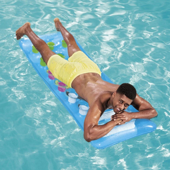 Матрац надувний пляжний з віконцем Bestway 43040 синій, 188 x 71 см