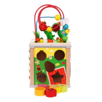 Детский многофункциональный деревянный куб.