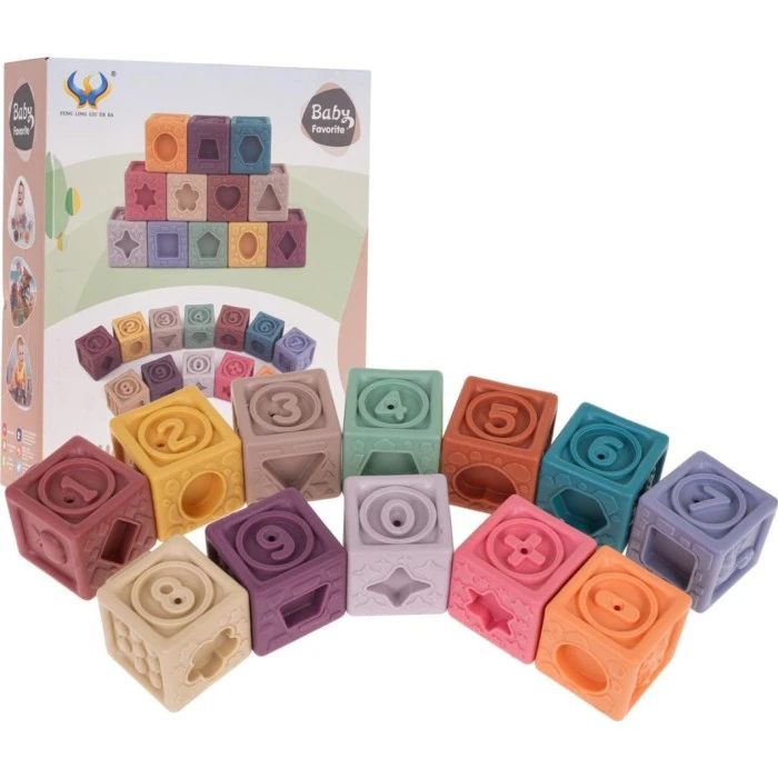 Детский набор сенсорных кубиков Цифры 12 эл. ZDN.628-43