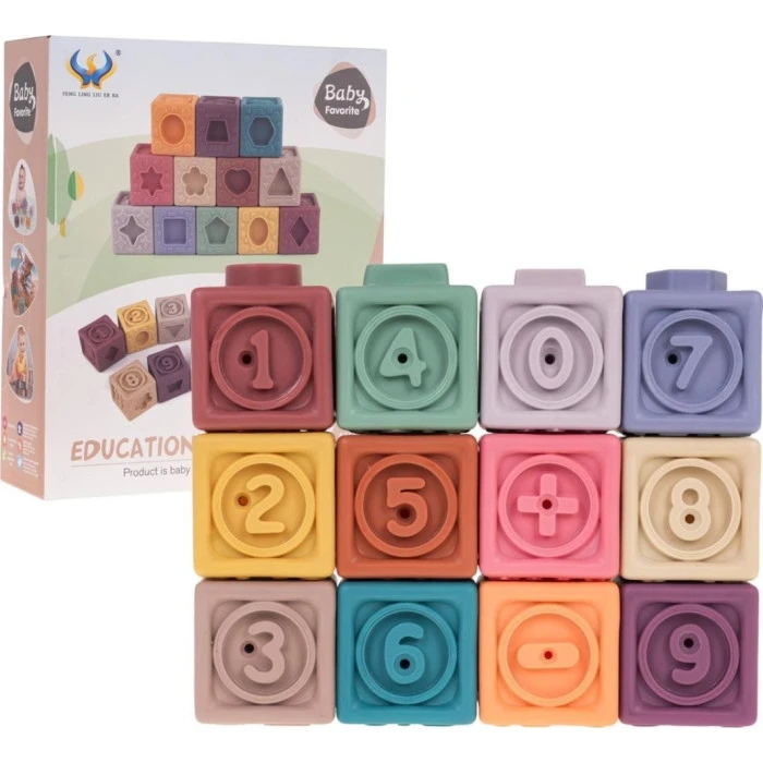 Детский набор сенсорных кубиков Цифры 12 эл. ZDN.628-43