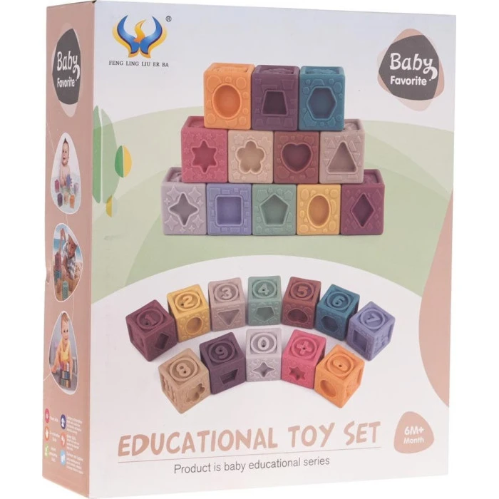 Детский набор сенсорных кубиков Цифры 12 эл. ZDN.628-43