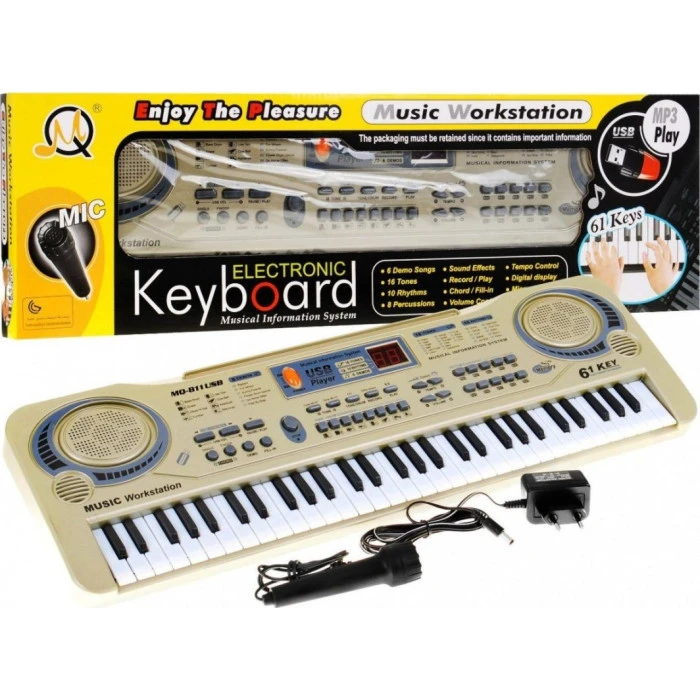 Дитячий синтезатор 5+ Мікрофон + Запис + USB MP3