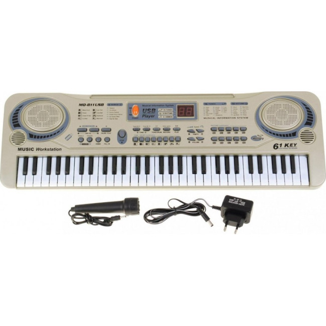 Детский синтезатор 5+ Микрофон + Запись + USB MP3