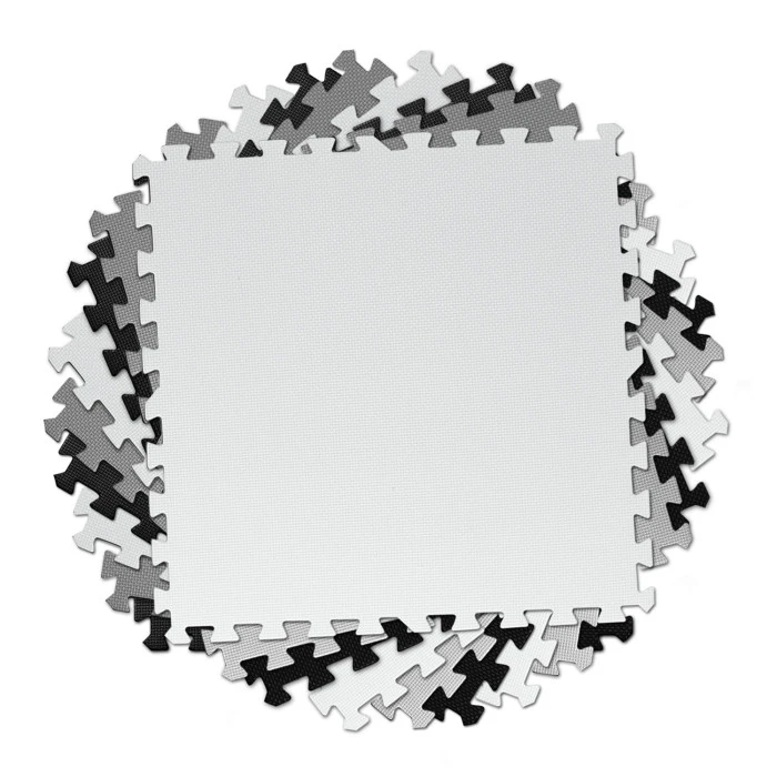 Килимок-пазл Ricokids 180 x 180 см 9 шт чорно-сірий