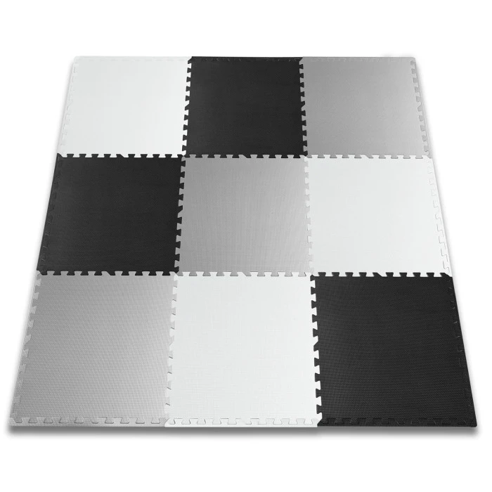 Килимок-пазл Ricokids 180 x 180 см 9 шт чорно-сірий